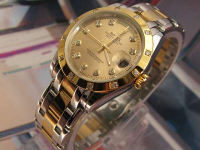 Gold Rolex Replica Daydate Masterpiece Gold Face Diamond watch 36mm